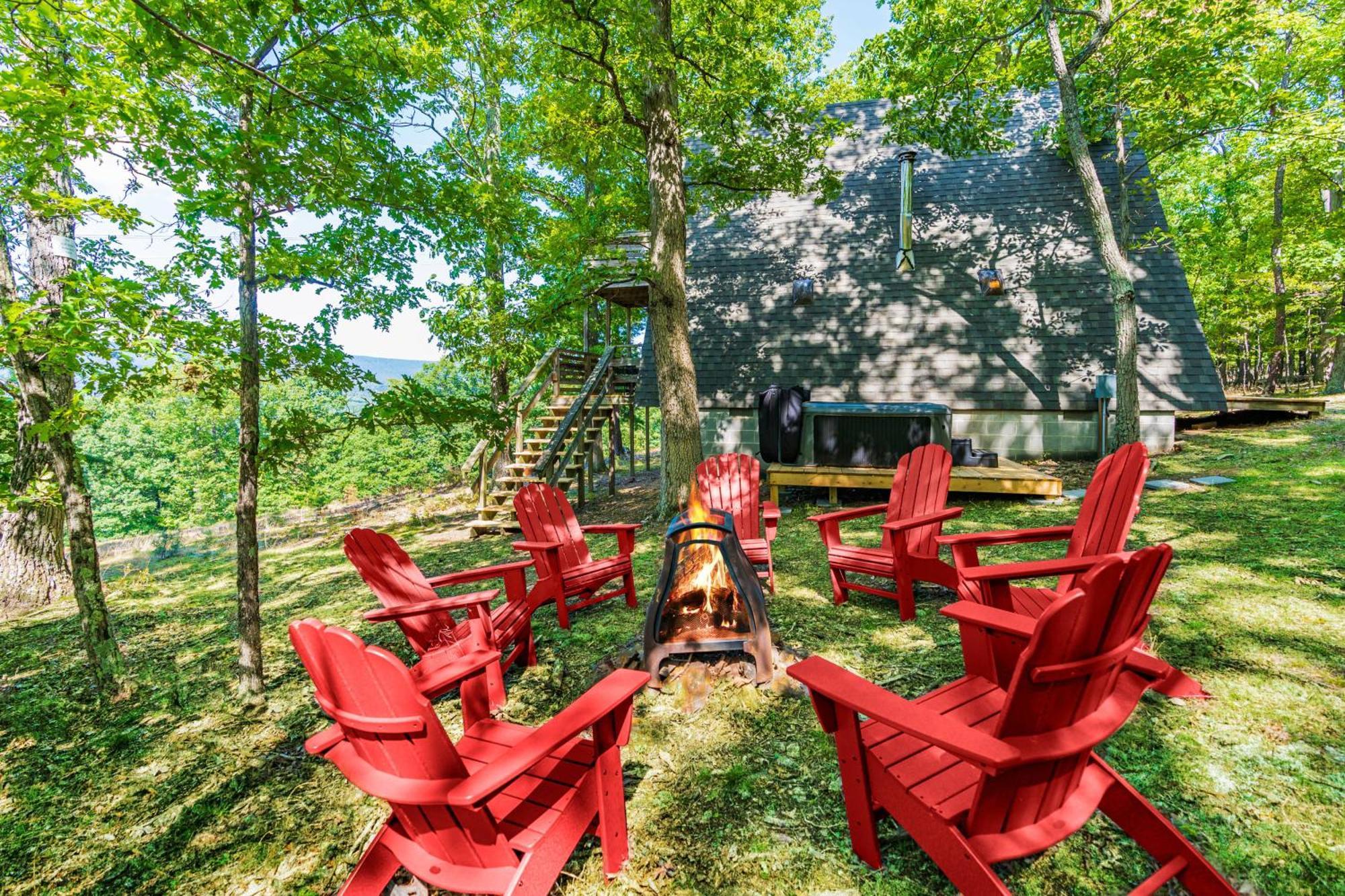 Great Views! A-Frame W Hot Tub, Grill & Fire Pit Villa Morton Grove Exterior photo